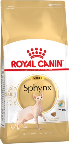Sphynx Adult корм для кошек породы сфинкс старше 12 месяцев, Royal Canin