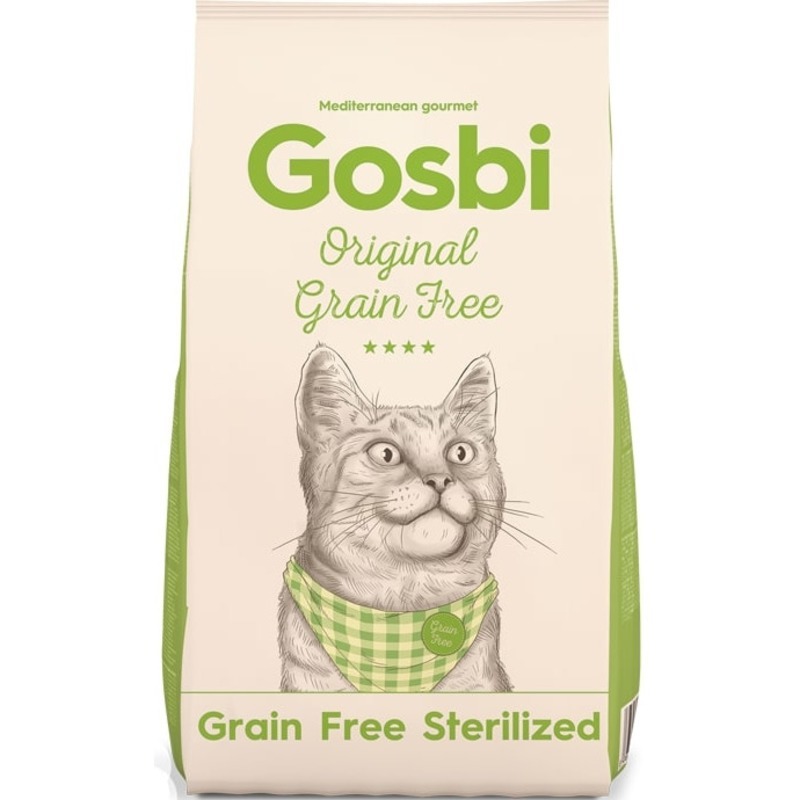 GOSBI ORIGINAL CAT GRAIN FREE STERILIZED Корм сухой для стерилизованных кошек от зоомагазина Дино Зоо