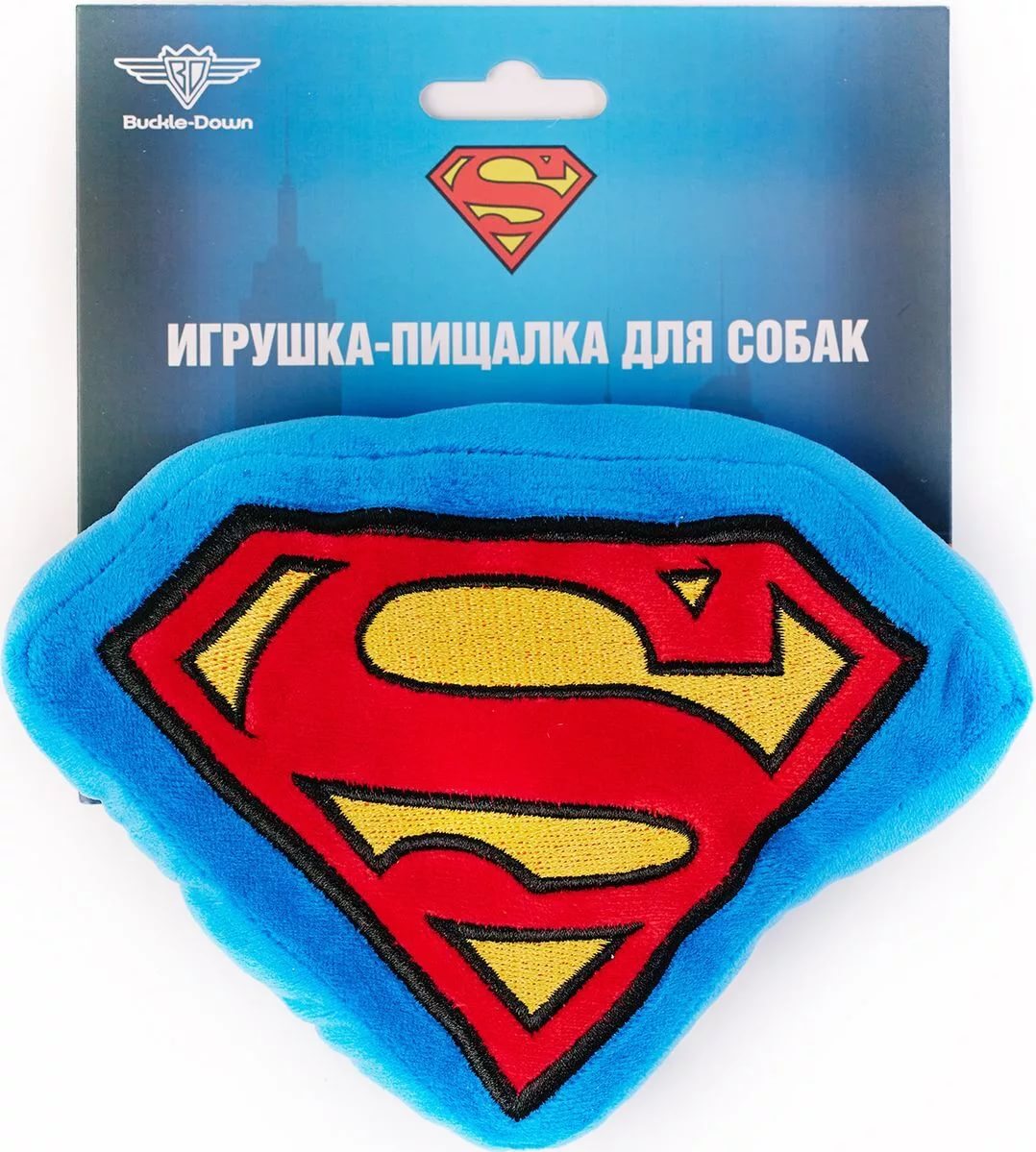 Buckle-Down Супермен мультицвет игрушка-пищалка от зоомагазина Дино Зоо