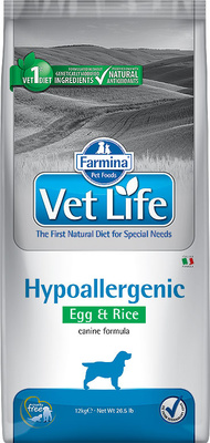 Farmina Vet Life  Dog Hipo EGG & Rice Корм сухой для собак при аллергии Яйцо/Рис