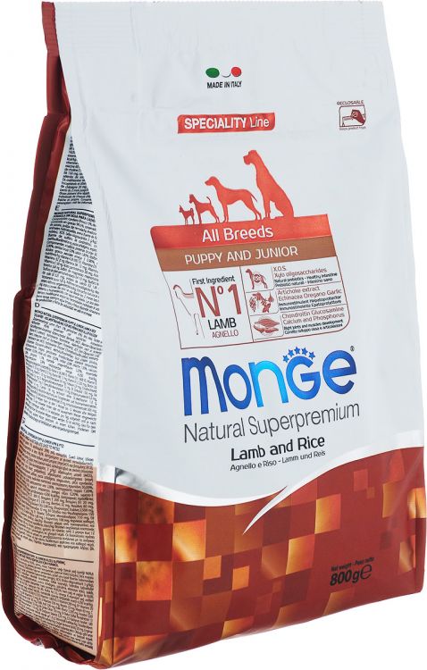Monge Dog Speciality Mini корм для взрослых собак мелких пород ягненок с рисом и картофелем от зоомагазина Дино Зоо