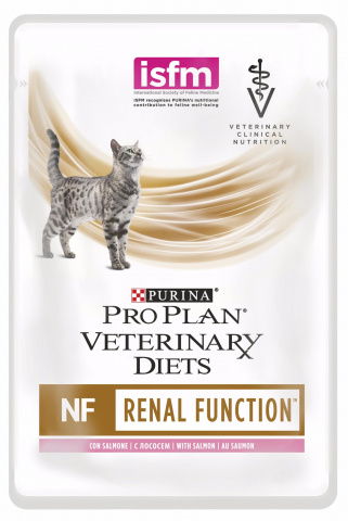 Purina Pro Plan Vet Diet 85г. Корм влажный для кошек при заболевании почек NF Лосось  (пауч)