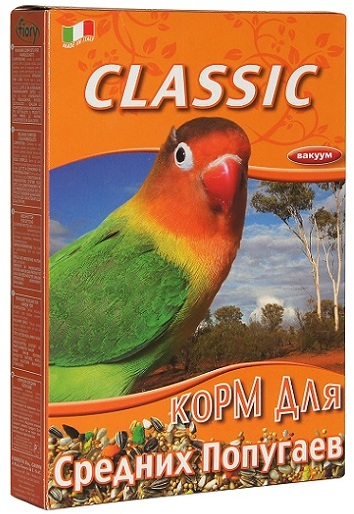 Корм для средних попугаев Classic, Fiory от зоомагазина Дино Зоо