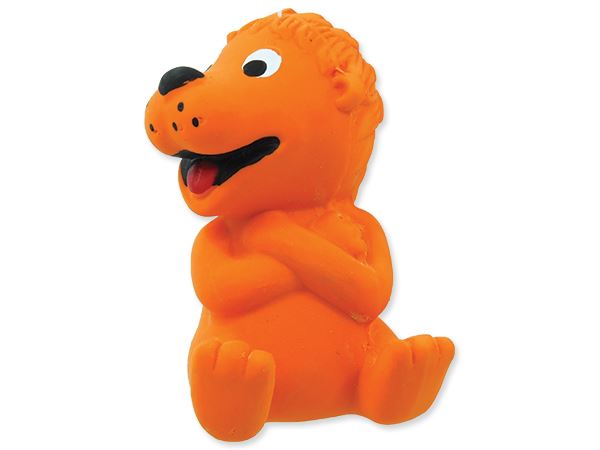 Игрушкадля собак латекс Лев оранжевый со звуком 10 см Dog Fantasy
