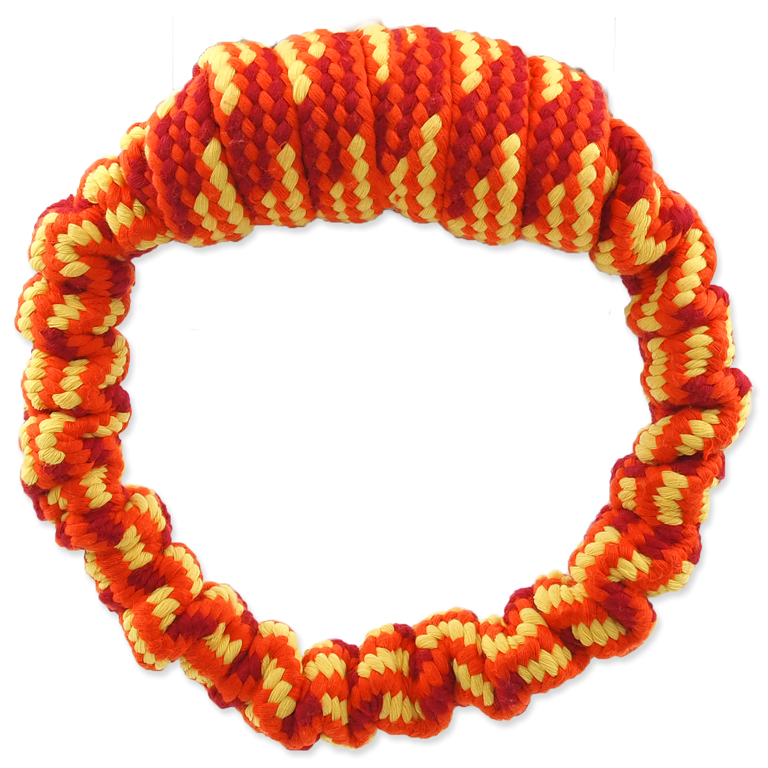 Игрушка веревочная разноцветная кольцо 16 см Dog Fantasy от зоомагазина Дино Зоо