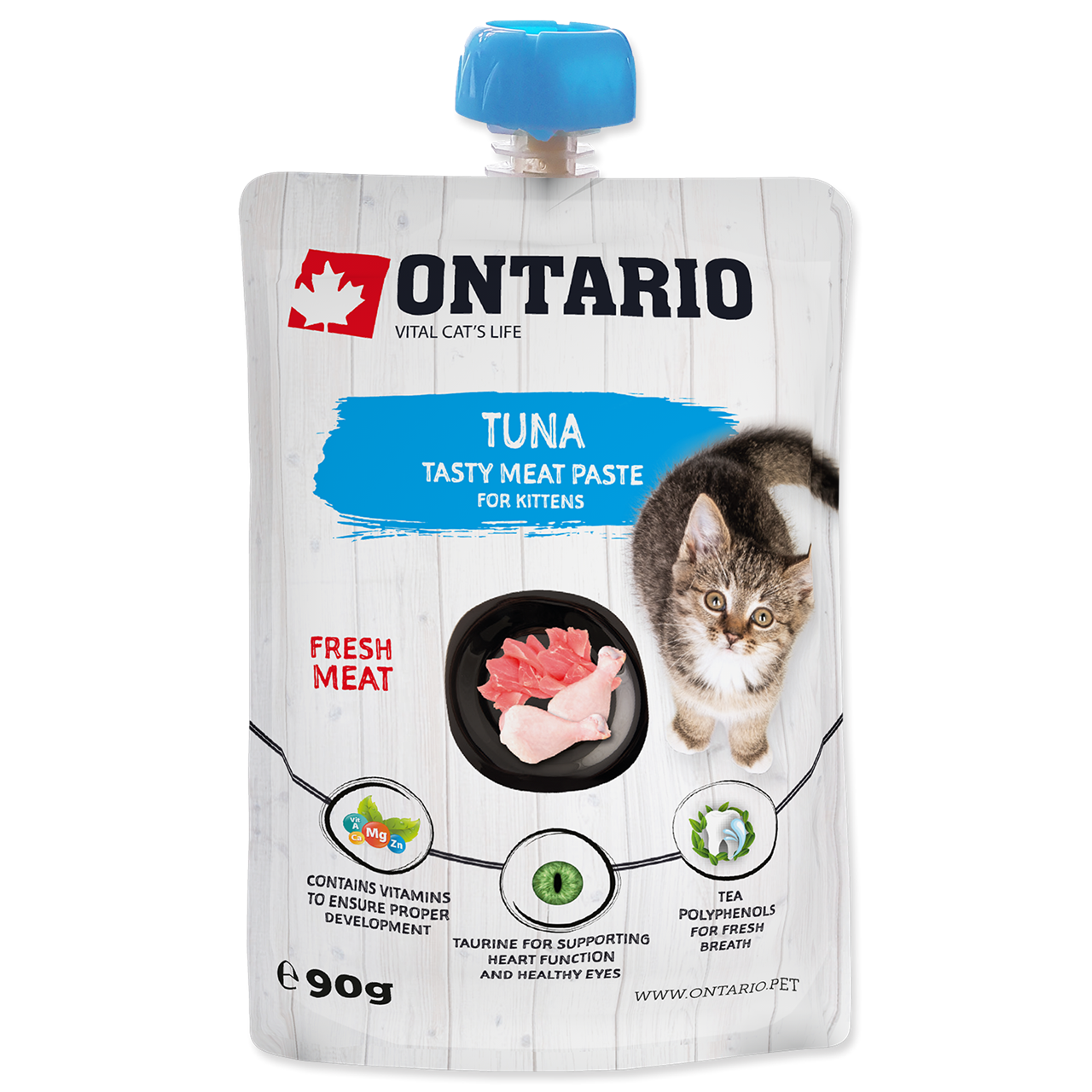 Ontario паштет из свежего мяса тунца  для котят 90г