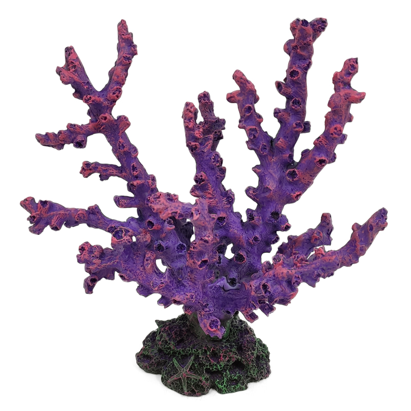 Коралл искусственный "Монтипора", фиолетовый, 180*95*185мм Laguna