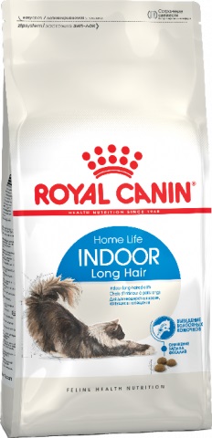 Indoor Long Hair корм для длинношерстных кошек от 1 до 7 лет, Royal Canin от зоомагазина Дино Зоо