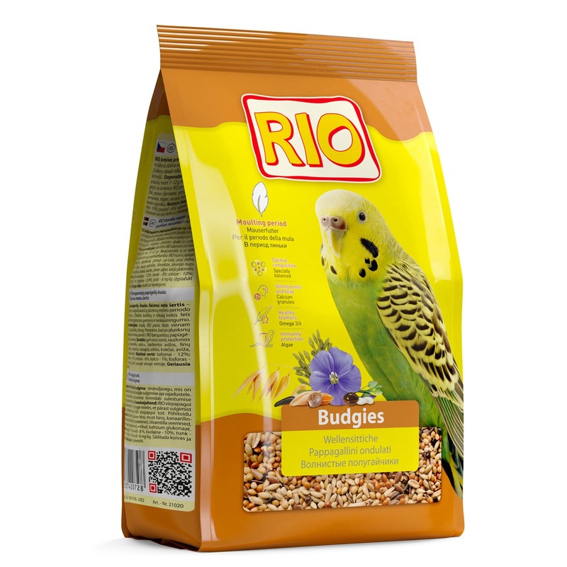 Rio Корм для волнистых попугайчиков, в период линьки от зоомагазина Дино Зоо