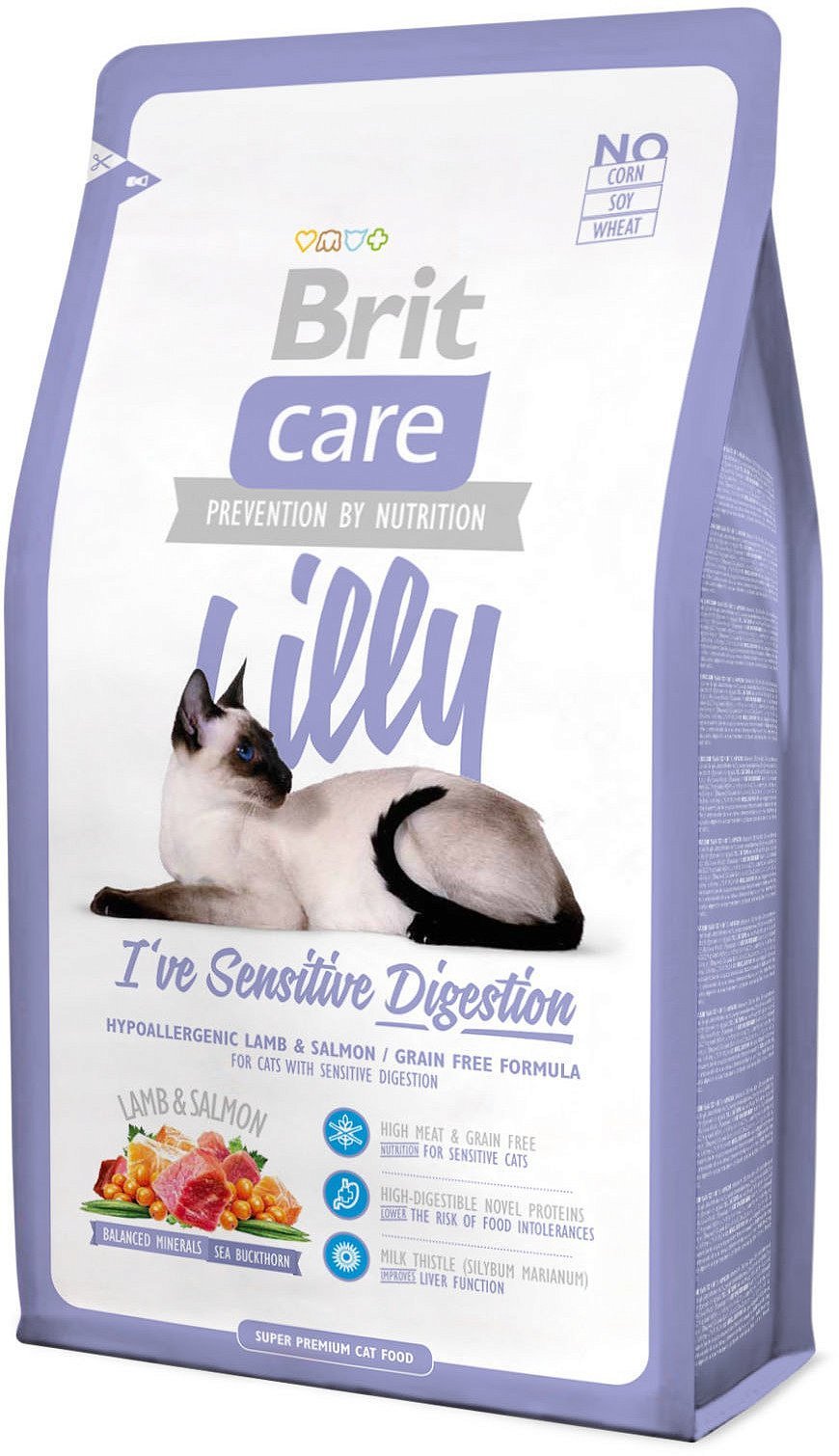 Care Cat Lilly Sensitive Digestion корм для кошек с чувствительным пищеварением, Brit от зоомагазина Дино Зоо