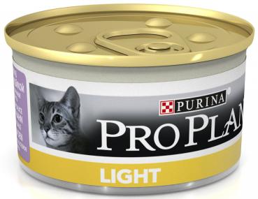 Light консервы для взрослых кошек с избыточным весом, паштет с индейкой, Purina Pro Plan
