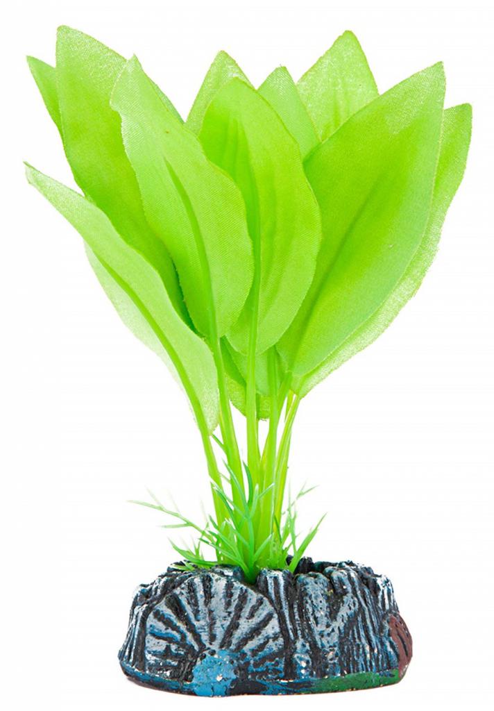Растение AMAZON SWORD 12см шелковое зеленое от зоомагазина Дино Зоо