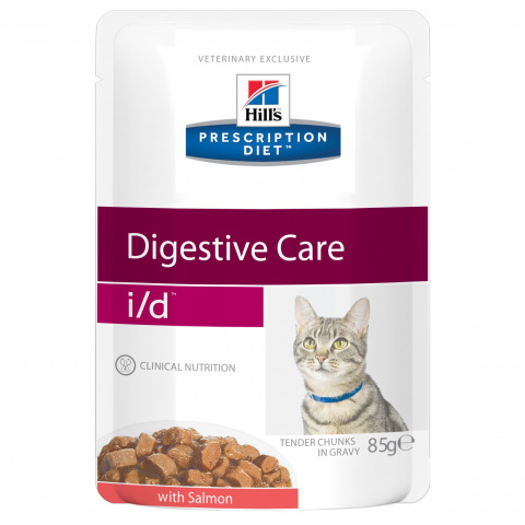 Prescription Diet i/d Digestive Care влажный корм для кошек, с лососем, Hill's