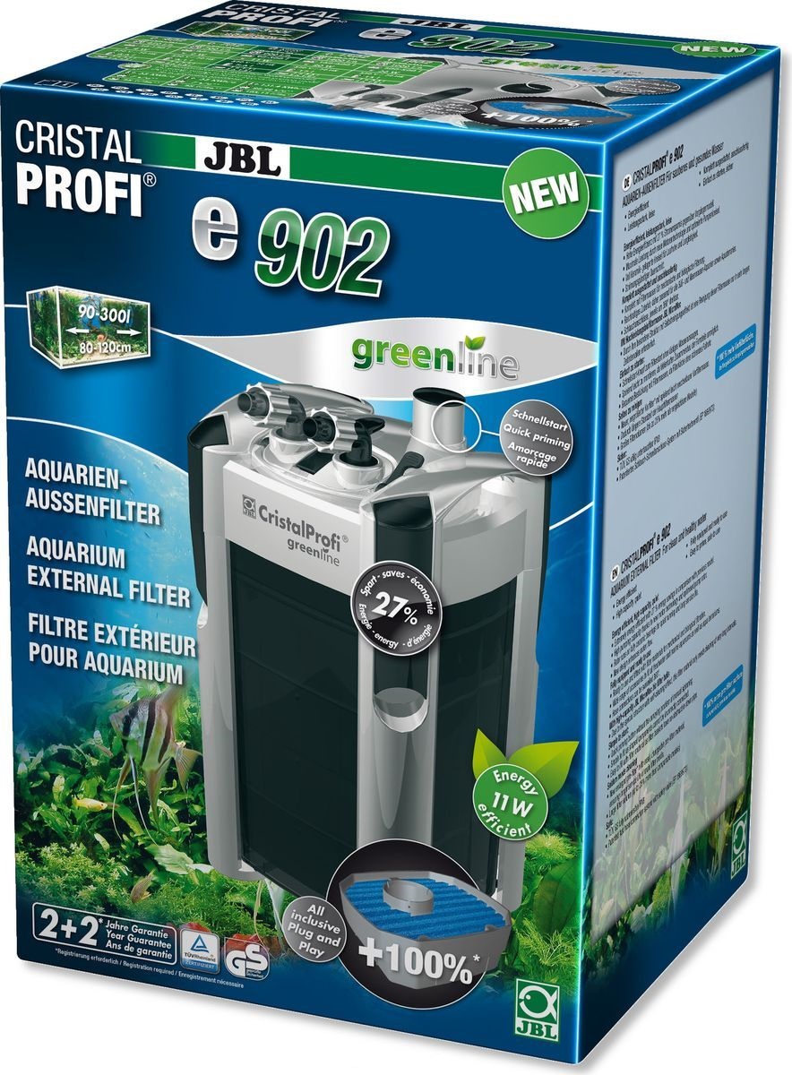 JBL CristalProfi e902 greenline + - Внешний фильтр для аквариумов объемом 90-300 л от зоомагазина Дино Зоо