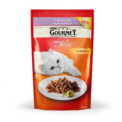 GOURMET MON PETIT 50 г корм консервы для кошек ягненок (пауч)
