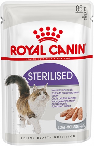 Sterilised нежные паштет для кастрированных кошек и котов, Royal Canin от зоомагазина Дино Зоо