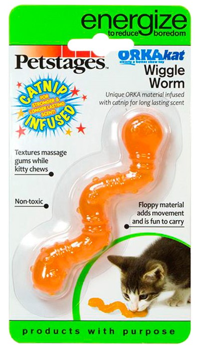Petstages игрушка для кошек Energize ОPKA червяк 11 см от зоомагазина Дино Зоо