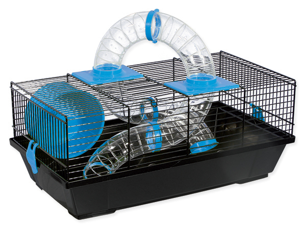 Клетка для грызунов Либор черная с синими аксессуарами 50,5*28*21см Small Animals