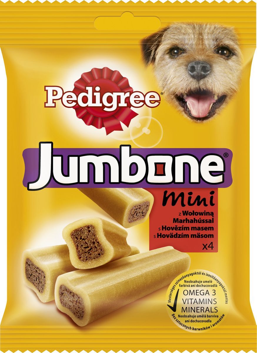 "Jumbone Mini" Лакомство для собак с Говядиной, Pedigree от зоомагазина Дино Зоо