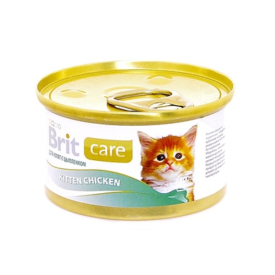 Care Cat консервы для котят, с курицей, Brit