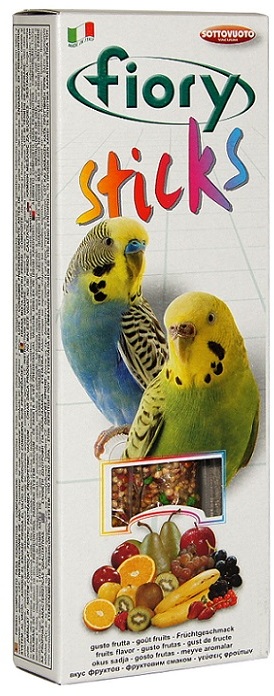 Палочки для попугаев Sticks с фруктами 2х30 г, Fiory
