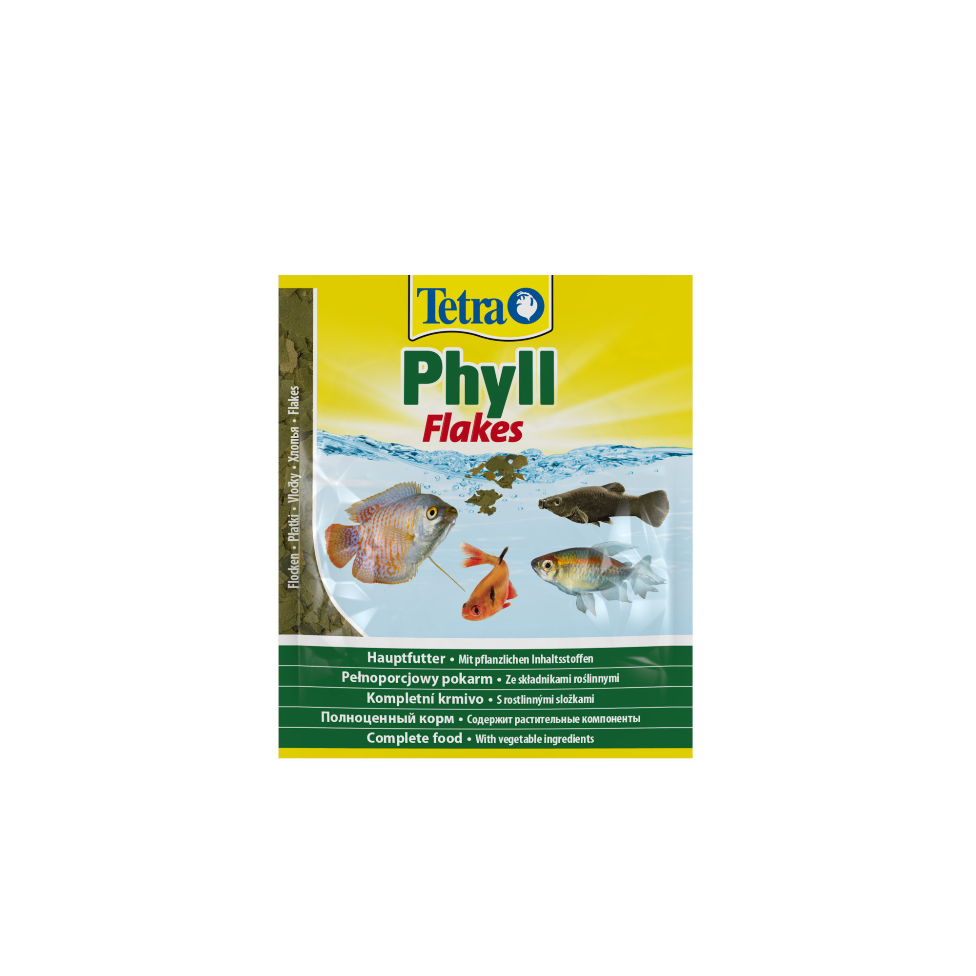 Корм Tetra Phyll для всех видов рыб растительные хлопья, пакет, 12г