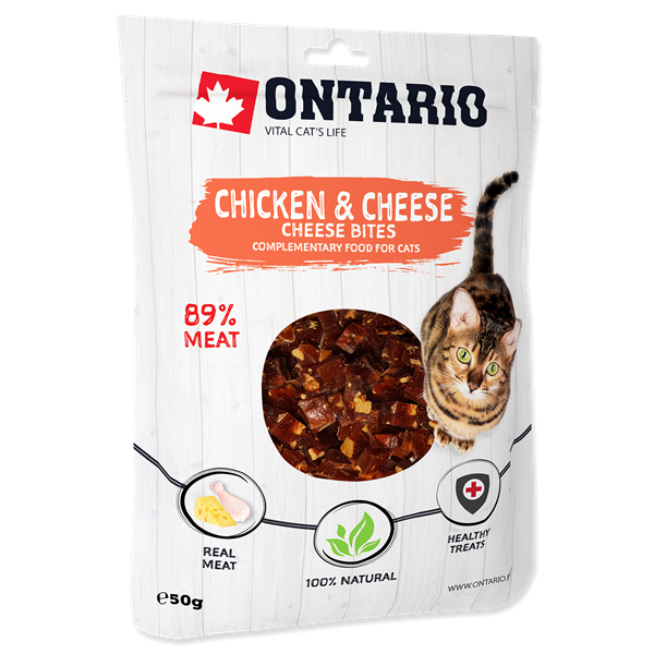Ontario Cat 50г. Кусочки курицы и сыра от зоомагазина Дино Зоо