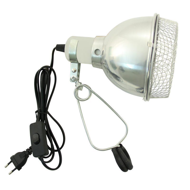 Светильник 02RL на зажиме, с защитной сеткой, 150Вт, 220мм, Repti-Zoo от зоомагазина Дино Зоо