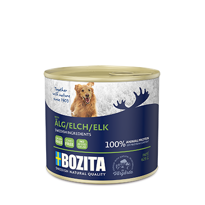 BOZITA 625 г Elk, мясной паштет с лосем для собак