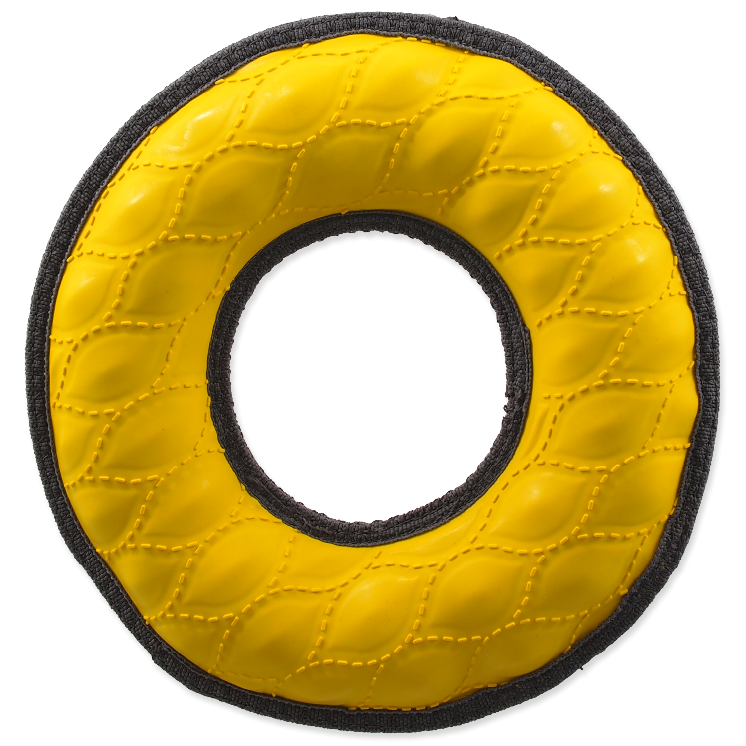 Игрушка для собак резиновая кольцо желтое 22 см Dog Fantasy