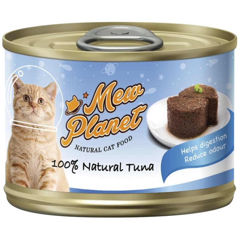 Pettric Mew Planet Корм консервированный для кошек ТУНЕЦ 100% паштет от зоомагазина Дино Зоо