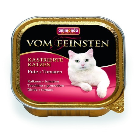 ANIMONDA Vom Feinsten castrated cats 100 г Корм консервы для кастрированных кошек с индейкой и томатами от зоомагазина Дино Зоо