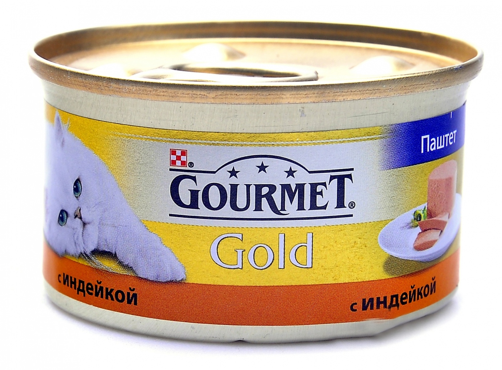 Gold консервы для кошек, паштет с индейкой, Gourmet