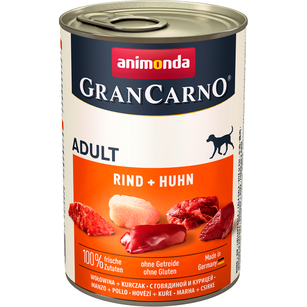ANIMONDA GranCarno Original Adult 400 г Корм конcервы для  собак с говядиной и курицей от зоомагазина Дино Зоо