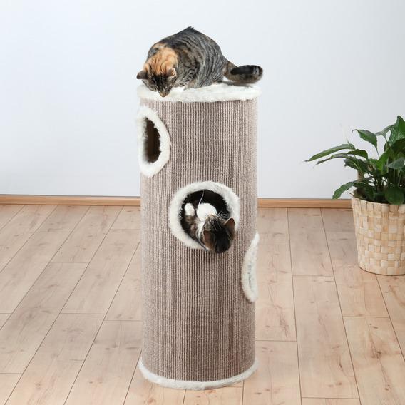 Столбик-когтеточка на подставке, сизаль+плюш Cat Tower, 100 см, Trixie от зоомагазина Дино Зоо
