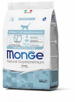 Monge Cat Monoprotein корм для котят с форелью от зоомагазина Дино Зоо