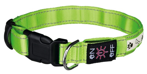 Ошейник светящийся USB кабель зелёный, Trixie от зоомагазина Дино Зоо