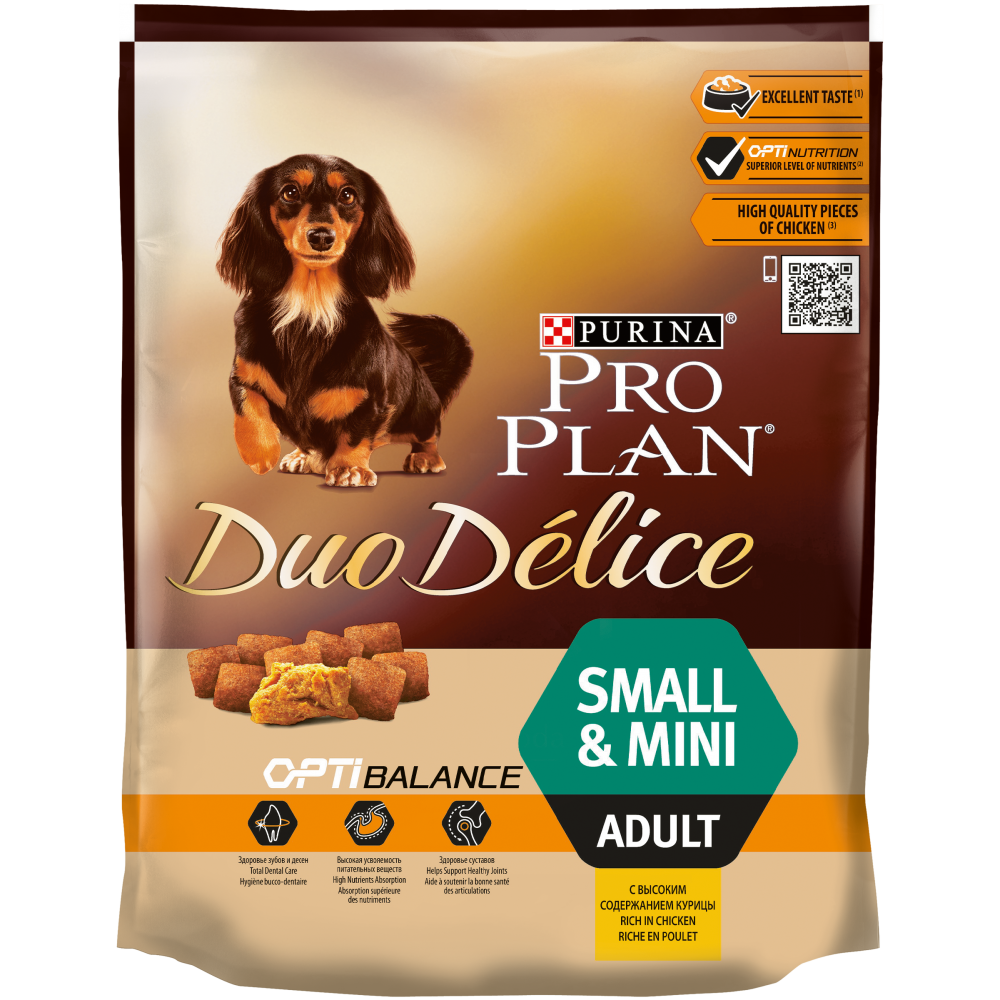 Purina Pro Plan  DuoDelice корм сухой для собак мелких пород Курица/Рис