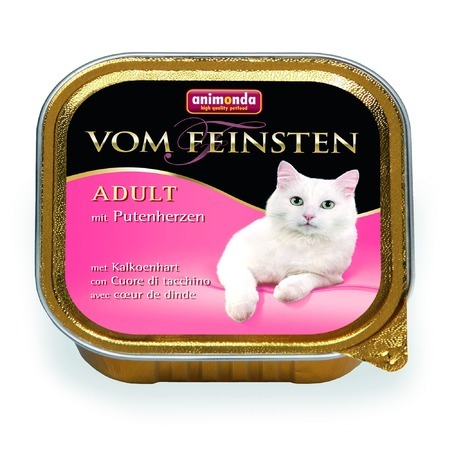 ANIMONDA Vom Feinsten Adult 100 г Корм консервы для кошек с сердцем индейки от зоомагазина Дино Зоо