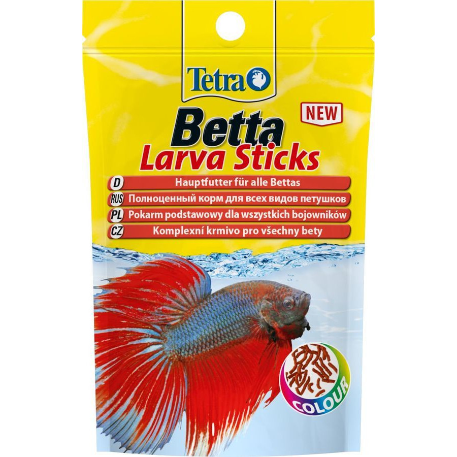 TetraBetta Larva Sticks Корм для петушков 5г. (пакет) цена от 169 руб. с  доставкой по Москве – купить в интернет-магазине Dino Zoo: цены, фото,  отзывы