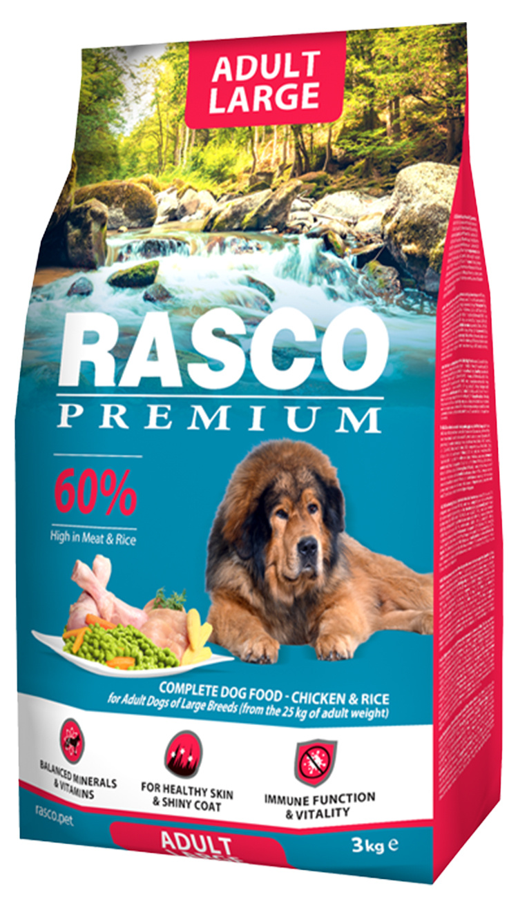 Rasco Premium Сухой корм с курицей для взрослых собак крупных пород