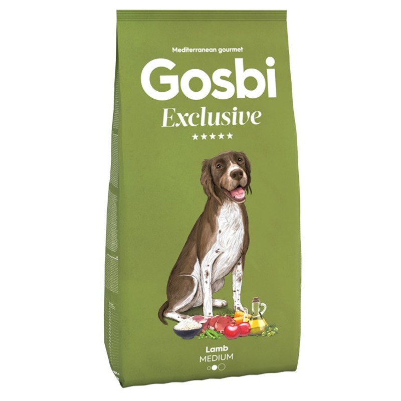 GOSBI EXCLUSIVE LAMB MEDIUM Корм сухой для собак средних пород Ягненок от зоомагазина Дино Зоо