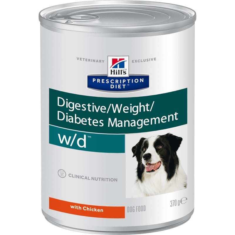 Prescription Diet w/d Digestive для собак при ожирении и диабете, с курицей, Hill's