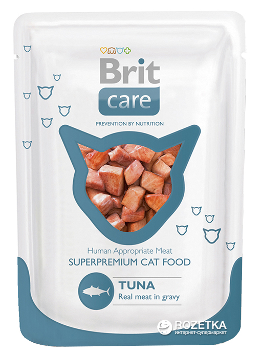 Care Cat Pouch влажный корм для кошек, с тунцом, Brit