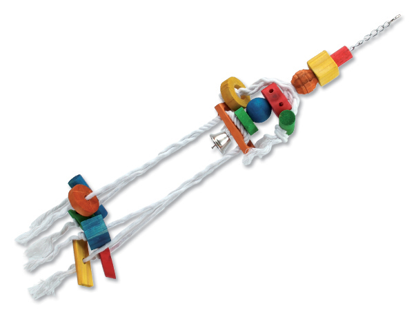 Аксессуары для птичих клеток bird jewel игрушка с колокольчиком 9*70 см от зоомагазина Дино Зоо