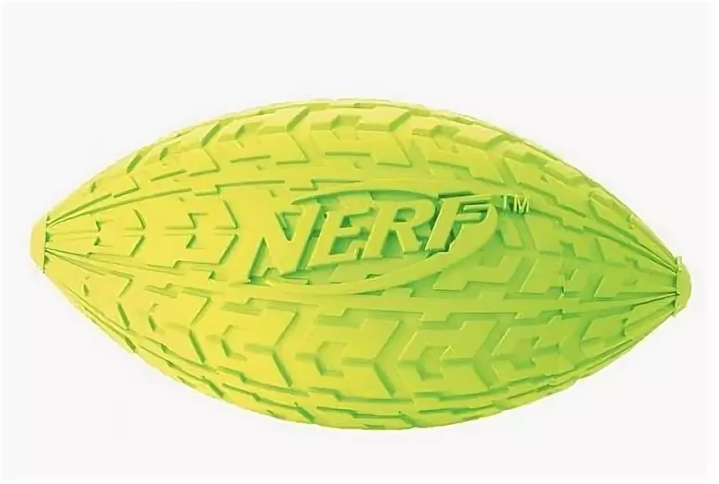 NERF Мяч для регби резиновый пищащий, 15 см,серия Шина от зоомагазина Дино Зоо