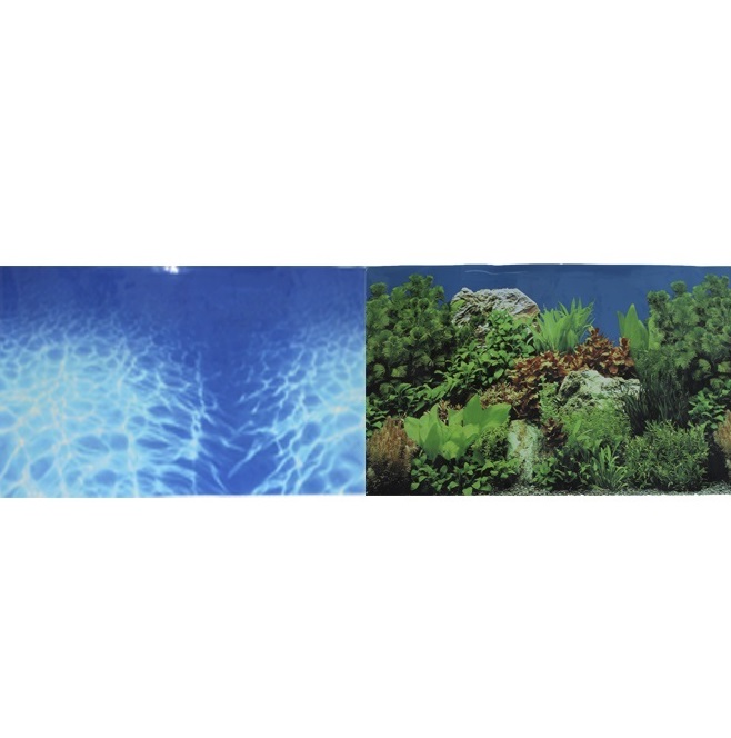 Фон для аквариума двухсторонний Синее море/Растительный пейзаж 50х100см (9063/9071), Prime от зоомагазина Дино Зоо