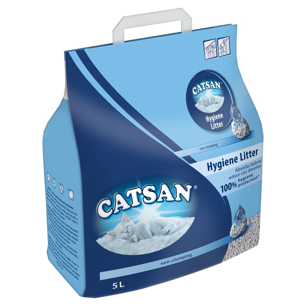 CATSAN Hygiene Plus наполнитель для кошачьего туалета, впитывающий, Catsan от зоомагазина Дино Зоо