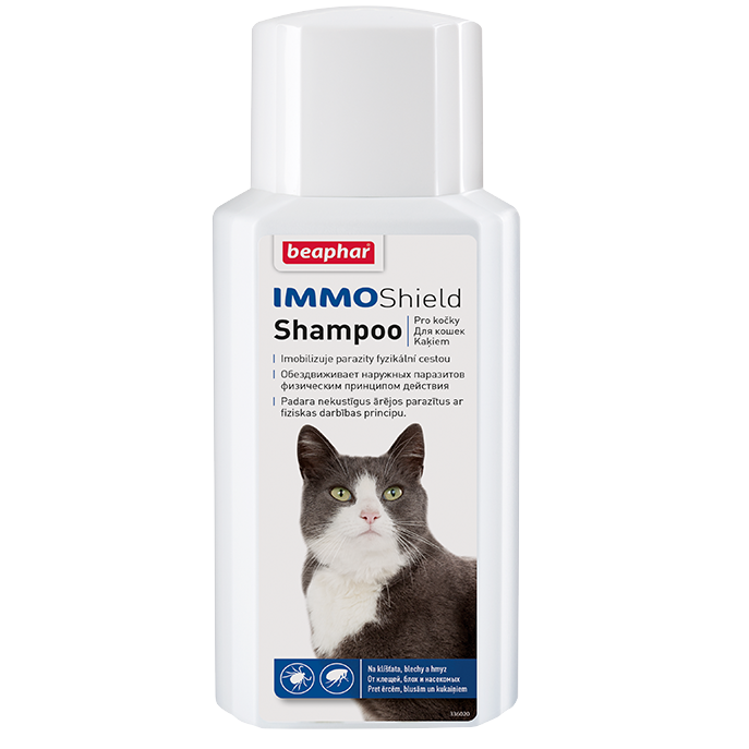 Immo Shield Shampoo шампунь от паразитов для кошек, Beaphar