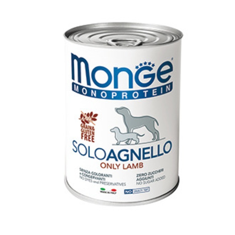Monoprotein консервы для собак, с ягненком, Monge от зоомагазина Дино Зоо